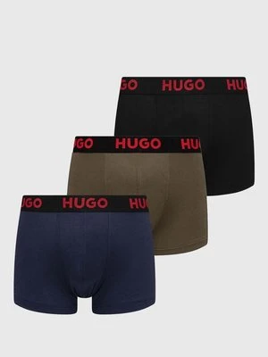 HUGO bokserki 3-pack męskie kolor zielony 50496723