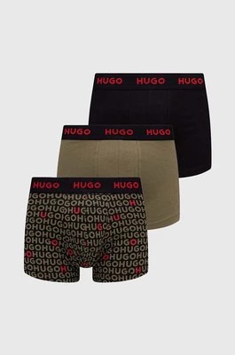 HUGO bokserki 3-pack męskie kolor zielony 50480170