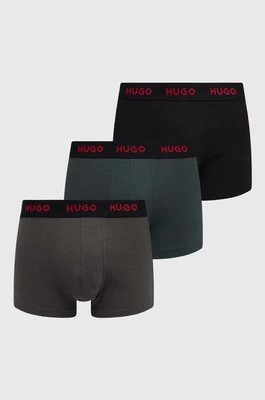 HUGO bokserki 3-pack męskie kolor zielony 50469766