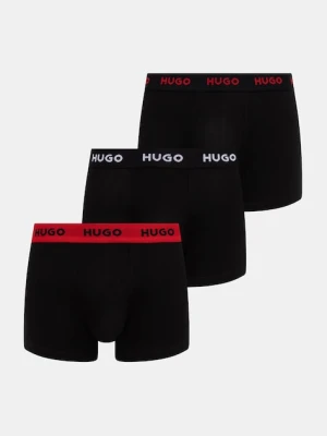 HUGO bokserki męskie bawełniane z elastanem TRUNK TRIPLET PACK 3-pack