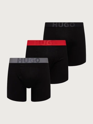 HUGO bokserki dopasowane męskie bawełniane z elastanem BOXERBR TR GIFT VEGA 3-pack czarny
