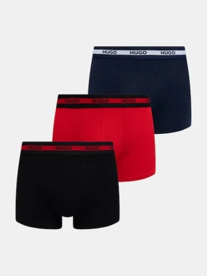 HUGO bokserki dopasowane męskie bawełniane z elastanem TRIPLET PLANET 3-pack