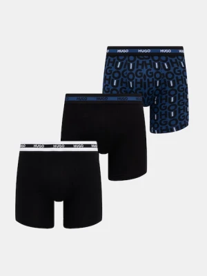 HUGO bokserki męskie bawełniane z elastanem BOXER BR PLANET DES 3-pack