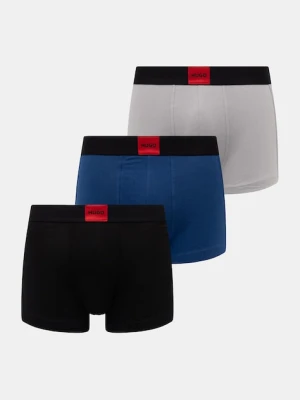 HUGO bokserki męskie bawełniane z elastanem TRUNK TRIPLET GALAXY 3-pack