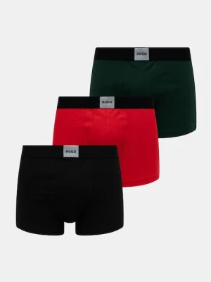 HUGO bokserki męskie bawełniane z elastanem TRUNK TRIPLET GALAXY 3-pack