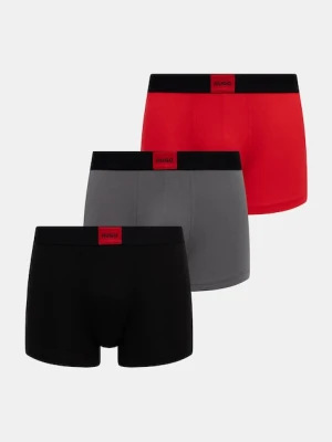 HUGO bokserki męskie bawełniane z elastanem TRUNK TRIPLET GALAXY 3-pack