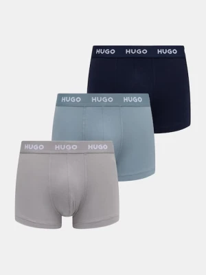 HUGO bokserki męskie bawełniane z elastanem TRUNK TRIPLET PACK 3-pack