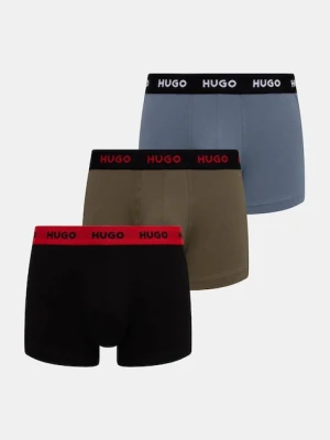 HUGO bokserki męskie bawełniane z elastanem TRUNK TRIPLET PACK 3-pack