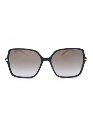 Hugo Boss Damskie okulary przeciwsłoneczne w kolorze jasnobrązowo-czarnym rozmiar: 58