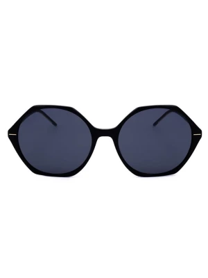 Hugo Boss Damskie okulary przeciwsłoneczne w kolorze srebrno-czarno-granatowym rozmiar: 56