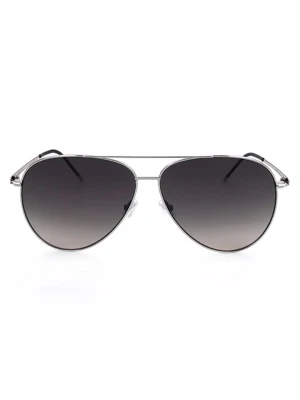 Hugo Boss Damskie okulary przeciwsłoneczne w kolorze srebrno-czarnym rozmiar: 60