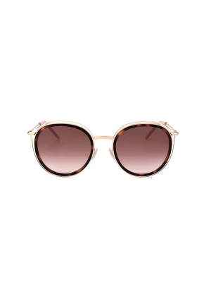 Hugo Boss Damskie okulary przeciwsłoneczne w kolorze złoto-brązowym rozmiar: 51