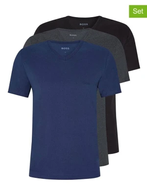 Hugo Boss Fashion Koszulki (3 szt.) w kolorze granatowym, czarnym i antracytowym rozmiar: XXL