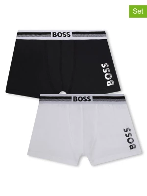 Hugo Boss Kids Bokserki (2 pary) w kolorze czarnym i szarym rozmiar: 140