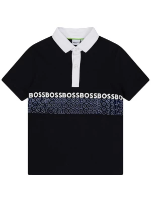 Hugo Boss Kids Koszulka polo w kolorze biało-czarnym rozmiar: 158