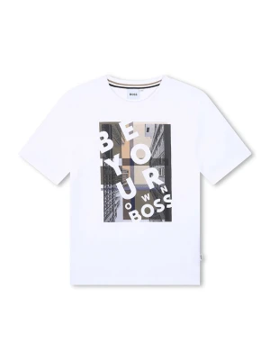 Hugo Boss Kids Koszulka w kolorze białym rozmiar: 128