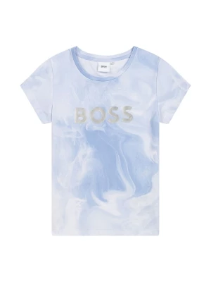 Hugo Boss Kids Koszulka w kolorze błękitnym rozmiar: 128