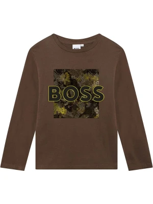 Hugo Boss Kids Koszulka w kolorze brązowym rozmiar: 164