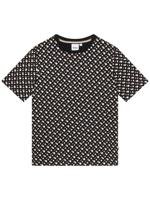 Hugo Boss Kids Koszulka w kolorze czarno-jasnobrązowym rozmiar: 140