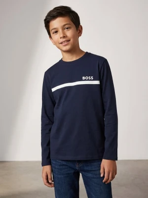 Hugo Boss Kids Koszulka w kolorze granatowym rozmiar: 164
