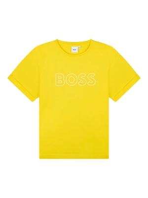 Hugo Boss Kids Koszulka w kolorze żółtym rozmiar: 104