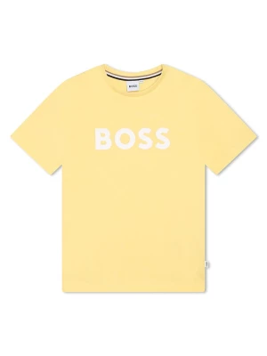 Hugo Boss Kids Koszulka w kolorze żółtym rozmiar: 104
