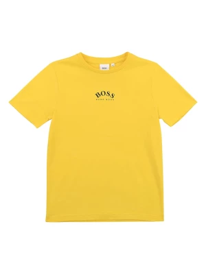 Hugo Boss Kids Koszulka w kolorze żółtym rozmiar: 128