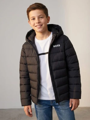 Hugo Boss Kids Kurtka pikowana w kolorze czarnym rozmiar: 176