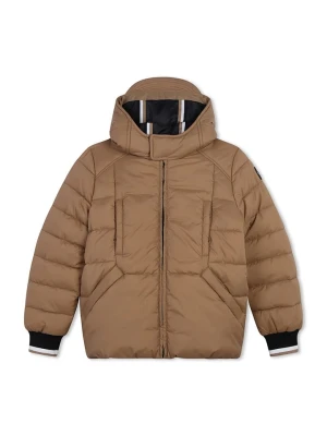 Hugo Boss Kids Kurtka pikowana w kolorze jasnobrązowym rozmiar: 152