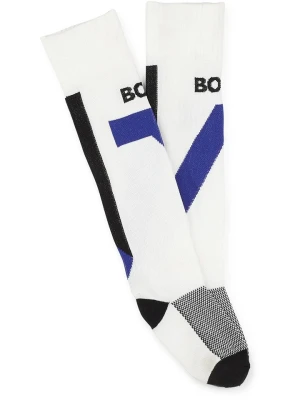 Hugo Boss Kids Podkolanówki w kolorze białym rozmiar: 35