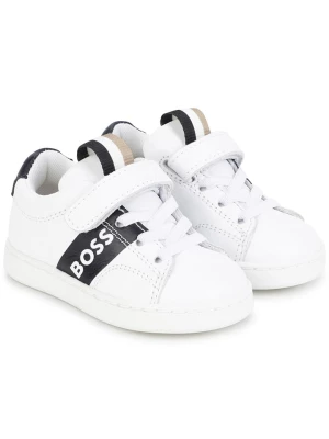 Hugo Boss Kids Skórzane sneakersy w kolorze biało-czarnym rozmiar: 27