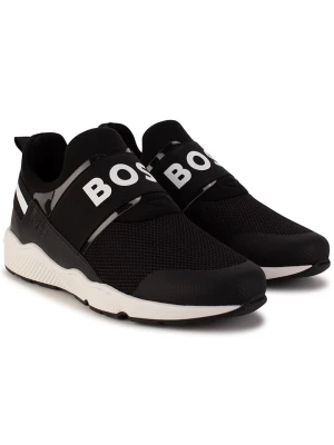 Hugo Boss Kids Skórzane sneakersy w kolorze czarno-białym rozmiar: 39