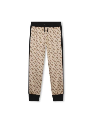 Hugo Boss Kids Spodnie dresowe w kolorze beżowo-czarnym rozmiar: 176