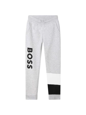 Hugo Boss Kids Spodnie dresowe w kolorze szaro-czarnym rozmiar: 140