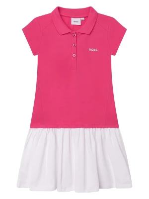 Hugo Boss Kids Sukienka w kolorze biało-różowym rozmiar: 164