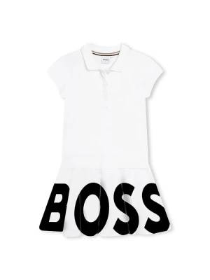 Hugo Boss Kids Sukienka w kolorze białym rozmiar: 140