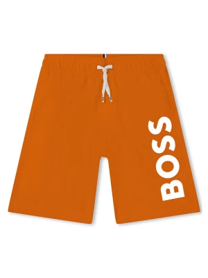 Hugo Boss Kids Szorty kąpielowe w kolorze pomarańczowym rozmiar: 128