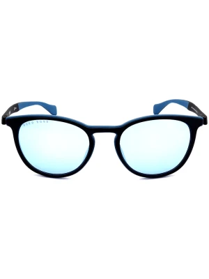 Hugo Boss Męskie okulary przeciwsłoneczne w kolorze czarno-błękitnym rozmiar: 54