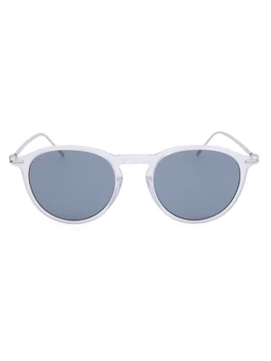 Hugo Boss Męskie okulary przeciwsłoneczne w kolorze srebrno-błękitnym rozmiar: 50