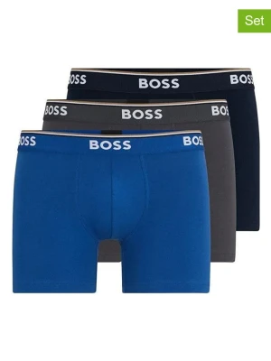 Hugo Boss Underwear Bokserki (3 pary) w kolorze niebieskim, szarym i czarnym rozmiar: M
