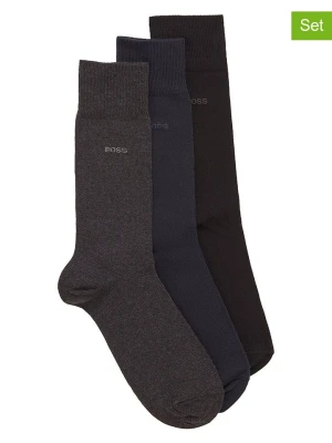 Hugo Boss Underwear Skarpety (3 pary) w kolorze czarnym, granatowym i antracytowym rozmiar: 40-46