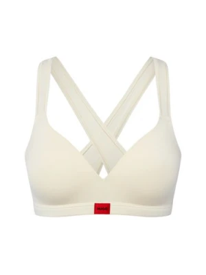 HUGO Bralette damska Kobiety Sztuczne włókno biały jednolity,