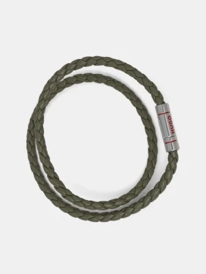 HUGO bransoletka skórzana E-DOUBLEBRAID2-BRA