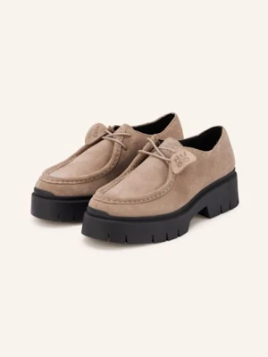 Hugo Buty Sznurowane Na Platformie Kris beige