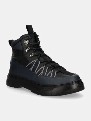 HUGO buty wysokie Urian męskie kolor granatowy 50528867