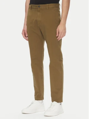 HUGO Chinosy 50530886 Zielony Slim Fit