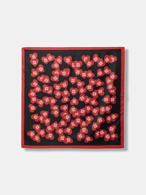 HUGO chusta damska kolor czarny wzorzysta 50535470