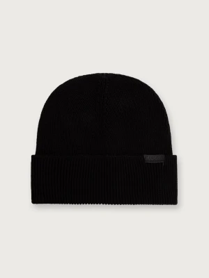 HUGO czapka beanie męska bawełniana Xential czarny