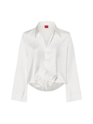 HUGO Damska bluzka koszulowa - Errika Kobiety biały jednolity,