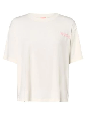 HUGO Damska koszulka od piżamy Kobiety wiskoza biały jednolity,